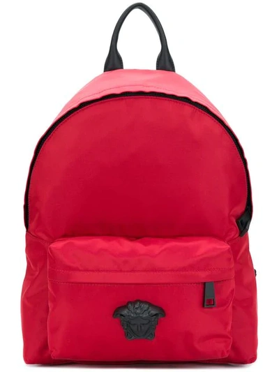 Shop Versace Medusa Head Backpack In Red