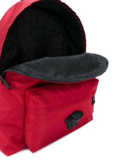 Shop Versace Medusa Head Backpack In Red