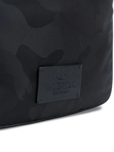 Shop Valentino Camouflage Crossbody Bag In Black