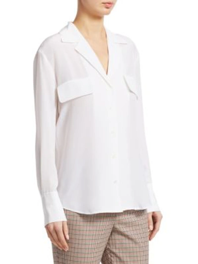 Shop Frame Women's Pocket Silk Button-down In White