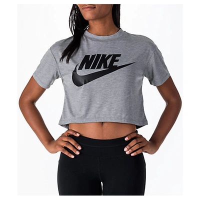 Shop Nike Women's Sportswear Essential Crop T-shirt, Black