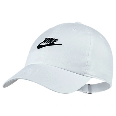 Shop Nike Sportswear Heritage86 Futura Washed Adjustable Back Hat In White