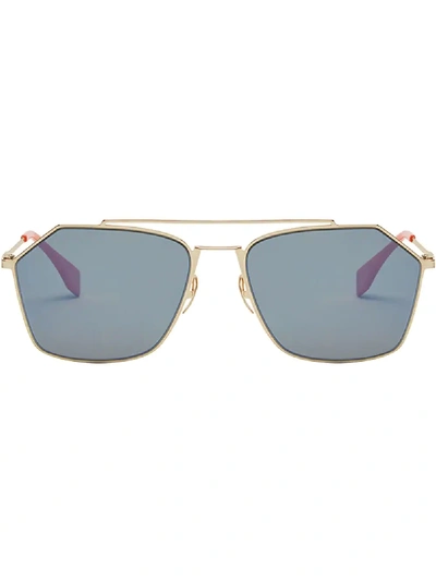 Shop Fendi Eyewear Air Tinted Sunglasses - Metallic