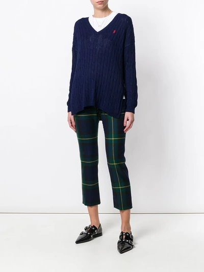 Shop Polo Ralph Lauren Cable Knit Sweater - Blue