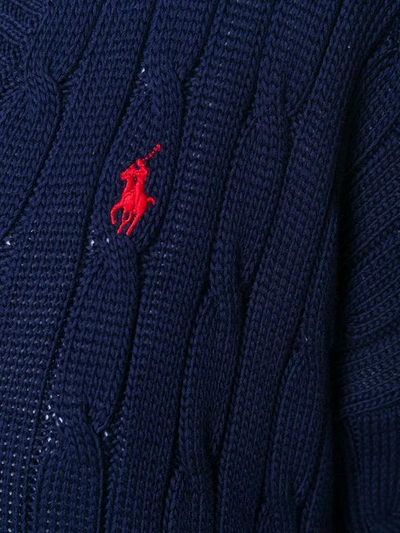 Shop Polo Ralph Lauren Cable Knit Sweater - Blue