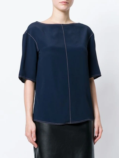 Shop Marni Boat Neck Blouse - Blue