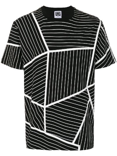 Shop Les Hommes Urban Geometric Print T-shirt