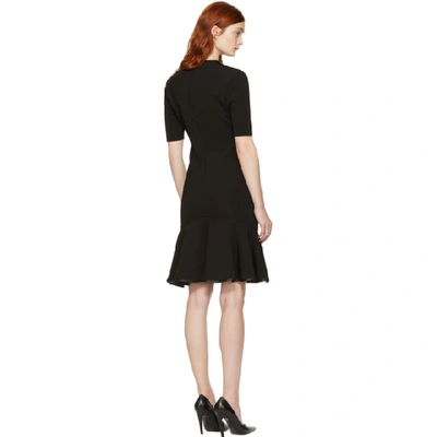Shop Givenchy Black V-neck Flare Dress In 001 Black