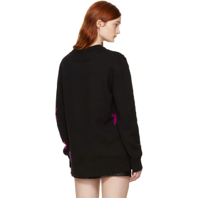 Shop Givenchy Black Oversized Stars Sweater