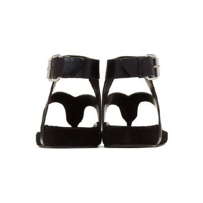 Shop Isabel Marant Black Elwina Sandals In Black 01bk