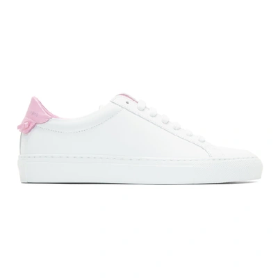 Shop Givenchy White And Pink Urban Knots Sneakers In 149 Pink