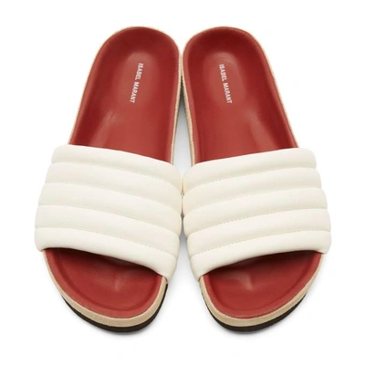 Shop Isabel Marant Off-white Hellea Sporty Sandals