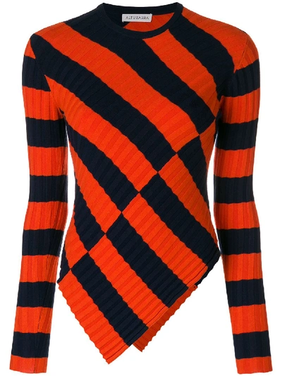 Shop Altuzarra Asymmetric Stripe Sweater