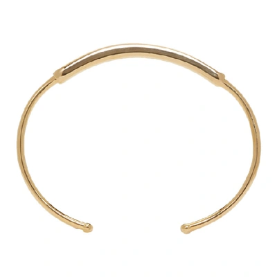 Shop Isabel Marant Gold And Ecru Band Bracelet In Ecru Dore