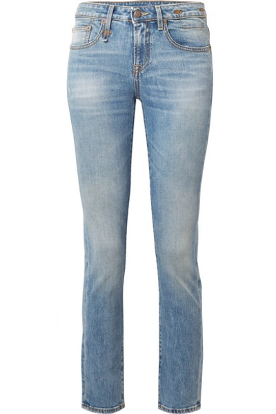 Shop R13 Alison Low-rise Skinny Jeans In Mid Denim