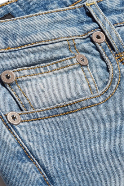 Shop R13 Alison Low-rise Skinny Jeans In Mid Denim