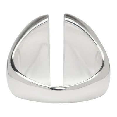 Shop Maison Margiela Silver Split Ring