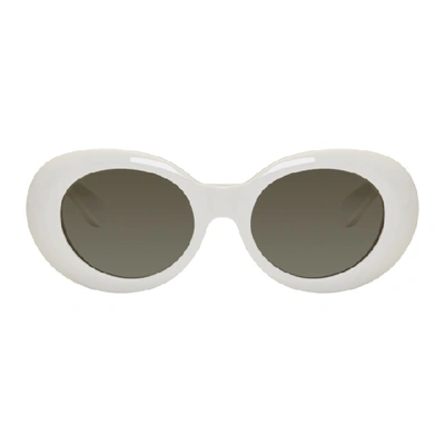 Shop Acne Studios Off-white Mustang Sunglasses