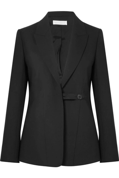 Shop Victoria Beckham Wool And Mohair-blend Blazer In Black