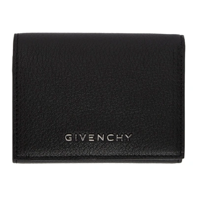 Shop Givenchy Black Pandora Trifold Wallet In 001 Black