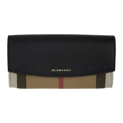 Shop Burberry Brown And Black Porter Wallet
