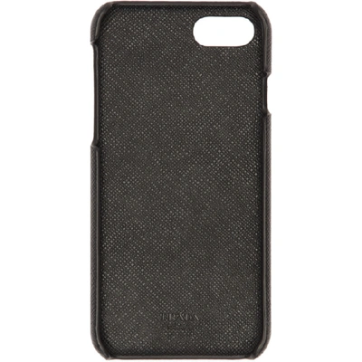 Shop Prada Black Saffiano Iphone 7 Case In F0002-nero