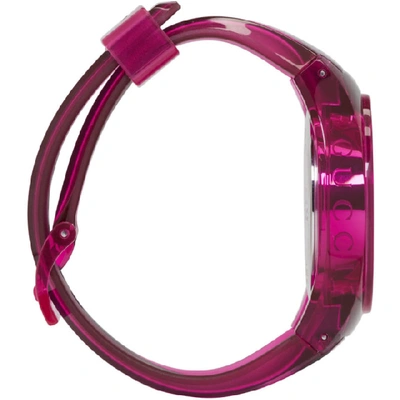 Shop Gucci Pink And Green G-sync Watch