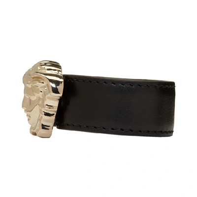 Shop Versace Black Large Medusa Bracelet