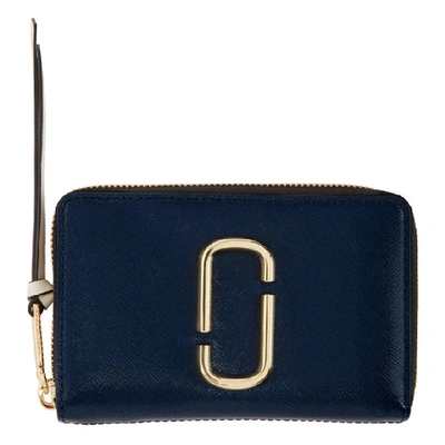 Shop Marc Jacobs Navy Small Snapshot Wallet In 455 Blue Se
