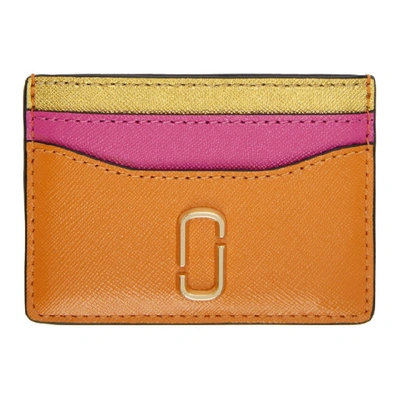 Shop Marc Jacobs Orange Snapshot Card Holder In 809 New Ora