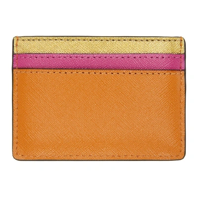 Shop Marc Jacobs Orange Snapshot Card Holder In 809 New Ora