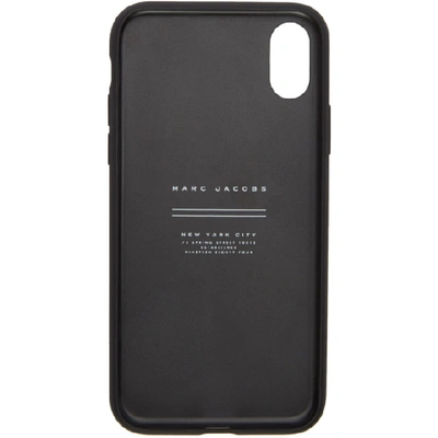 Shop Marc Jacobs Black Glossy Logo Iphone X Case In 002 Black M