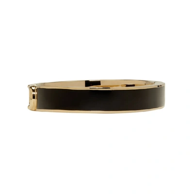 Shop Marc Jacobs Black Double J Hinged Cuff Bracelet