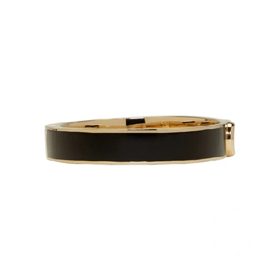 Shop Marc Jacobs Black Double J Hinged Cuff Bracelet