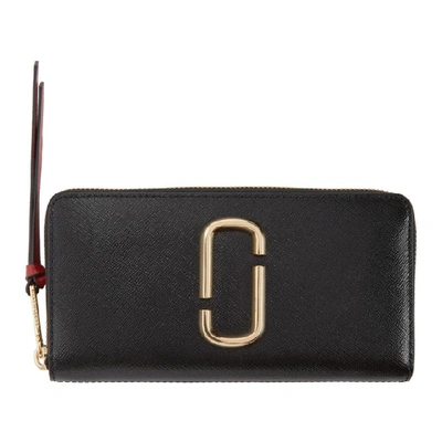 Shop Marc Jacobs Black Snapshot Continental Wallet In 014 Black/c