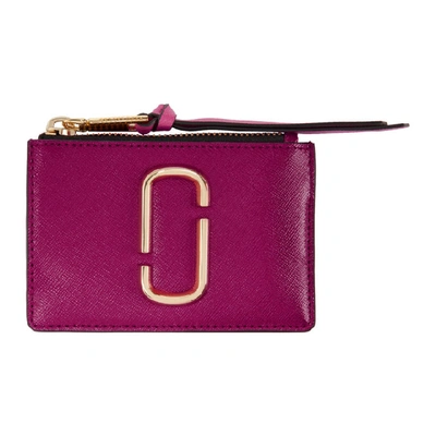 Shop Marc Jacobs Pink Double J Snapshot Card Holder