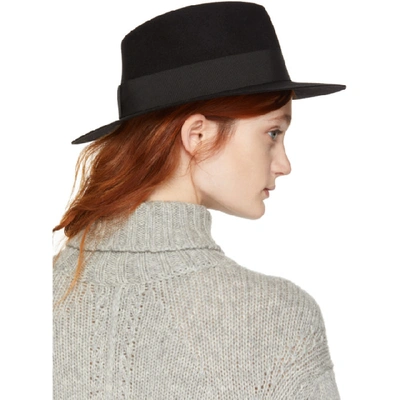 Shop Maison Michel Black Felt Andre Trilby