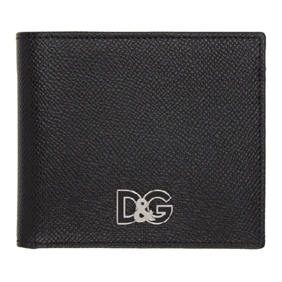 Shop Dolce & Gabbana Dolce And Gabbana Black Logo Wallet In 80999 Black