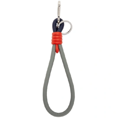 Shop Loewe Tricolor Handle Knot Keychain In 5926.redpll