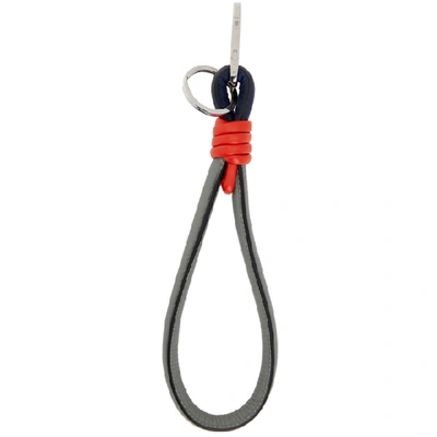 Shop Loewe Tricolor Handle Knot Keychain In 5926.redpll