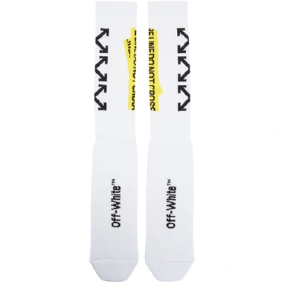 Shop Off-white White Firetape Socks