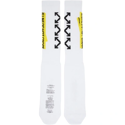 Shop Off-white White Firetape Socks