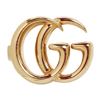 Shop Gucci Gold Single Gg Clip-on Earring In 8000 Gold