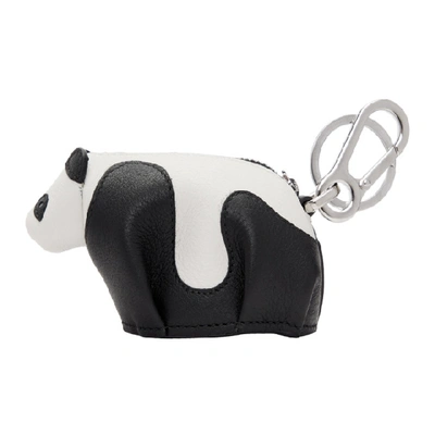 Shop Loewe Black & White Panda Charm Keychain