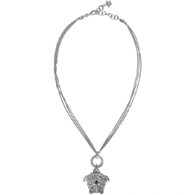 Shop Versace Silver Medusa Chain Necklace