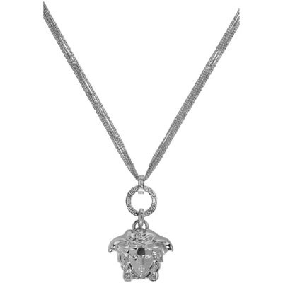 Shop Versace Silver Medusa Chain Necklace