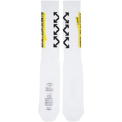 Shop Off-white White Firetape Socks