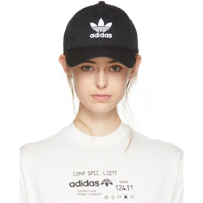 Shop Adidas Originals Black Trefoil Cap