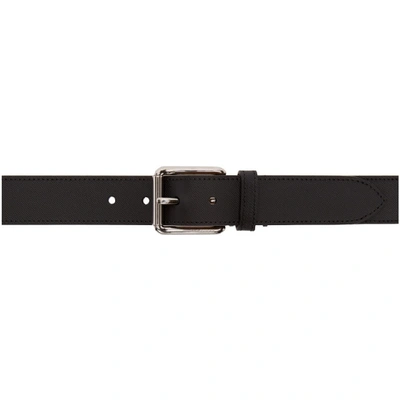 Shop Burberry Black Trench Leather Bridle Belt