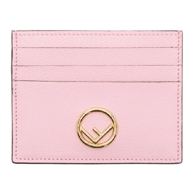 Shop Fendi Pink Logo Card Holder